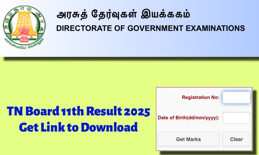 TN Board 11th Result 2025
